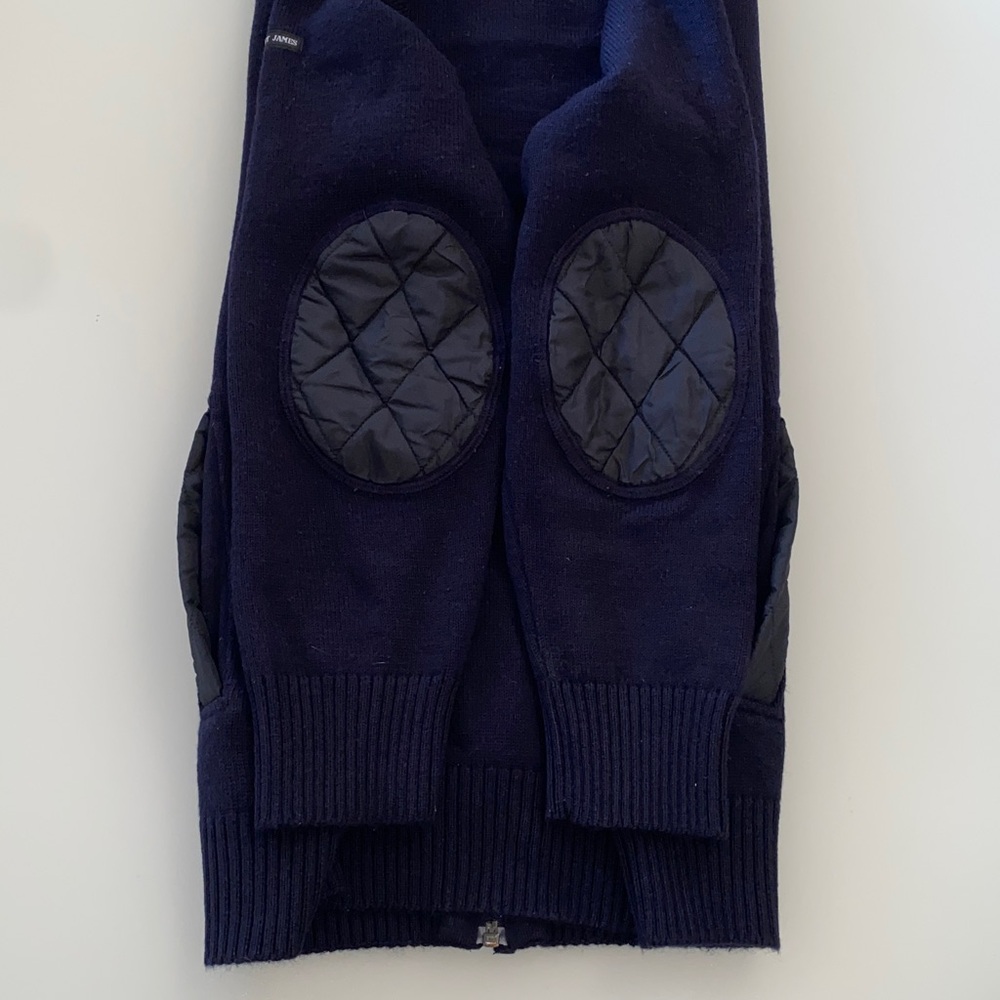 Saint James Dark Blue Zip-Up Cardigan Sweater for Men Size M - Picture 12 of 17